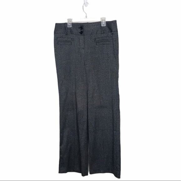 Larry Levine Gray Wide Leg Washable Work Dress Pants Size 8 - Picture 2 of 10
